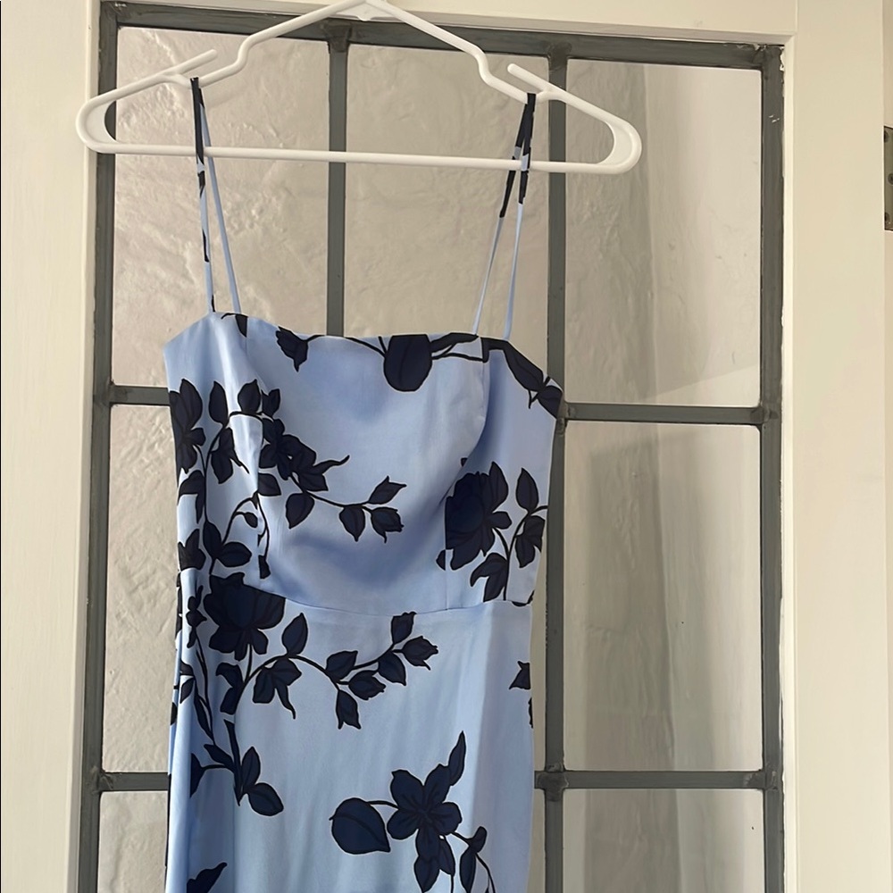 Park & Fifth Blue Spaghetti Strap Slip Maxi Dress